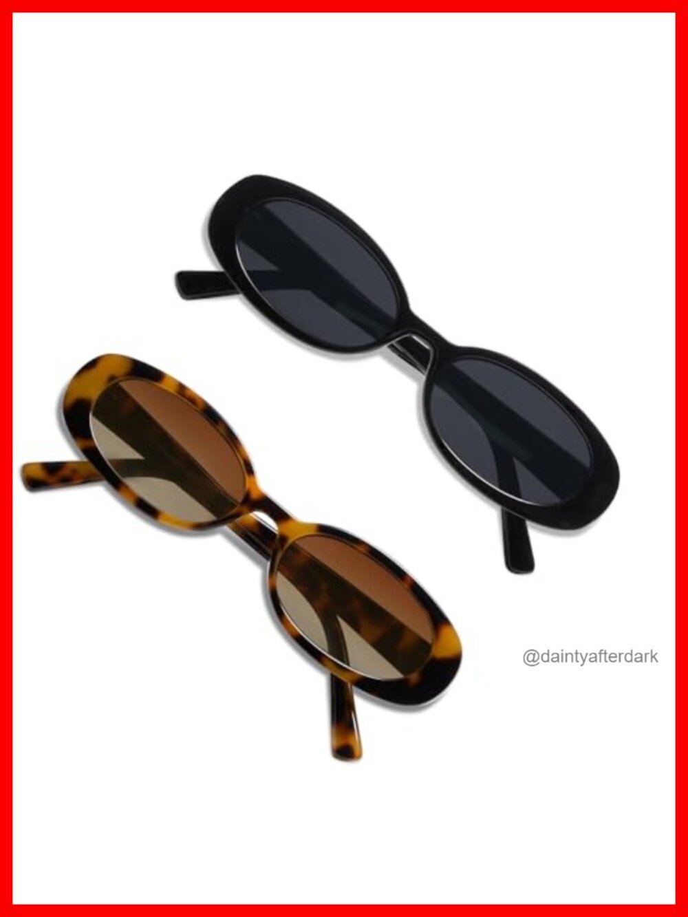 Polarized Retro Oval Sunglasses Small 90s UV400 Vintage